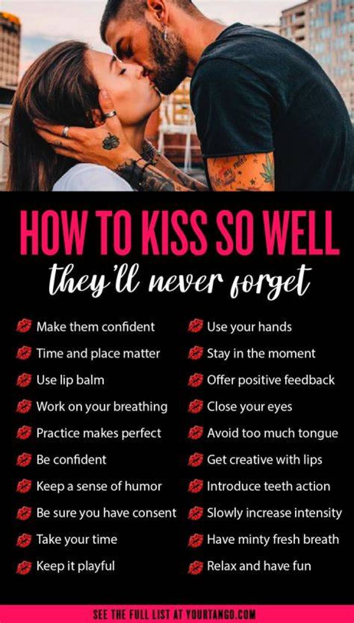 What can you do while kissing?