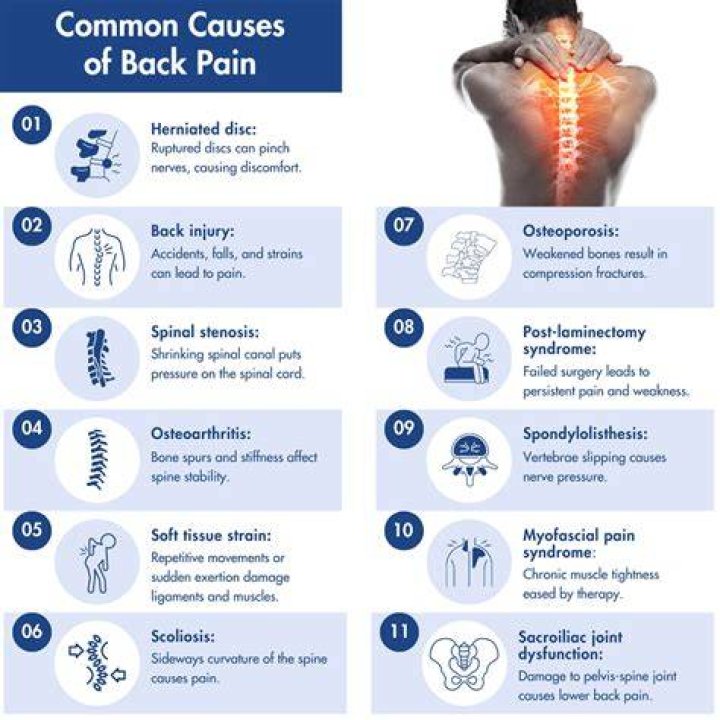 What is the most common cause of back pain?