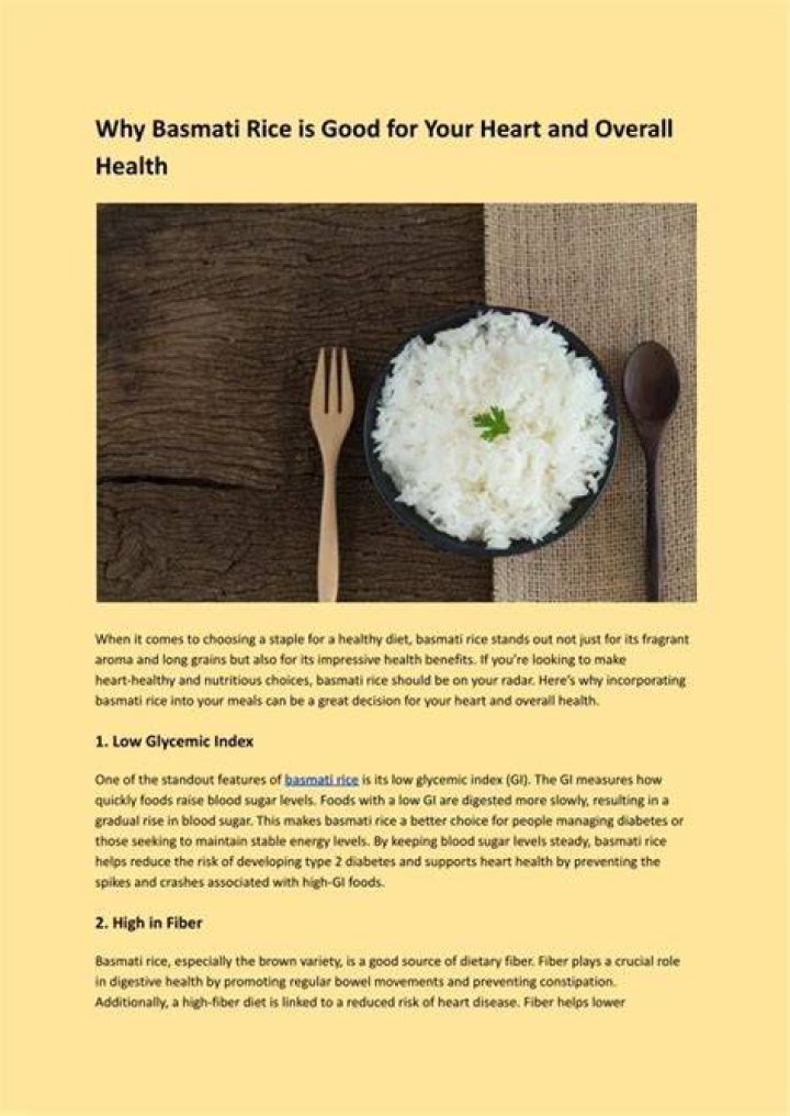 Why is basmati rice not good for health?